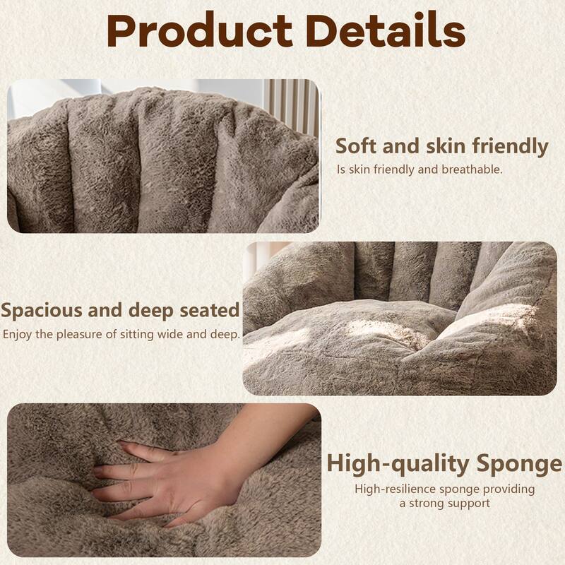 Bean bag chair, armrest bean bag sofa chair filled with high-density foam, comfortable lazy sofa chair,adult bean bag chair