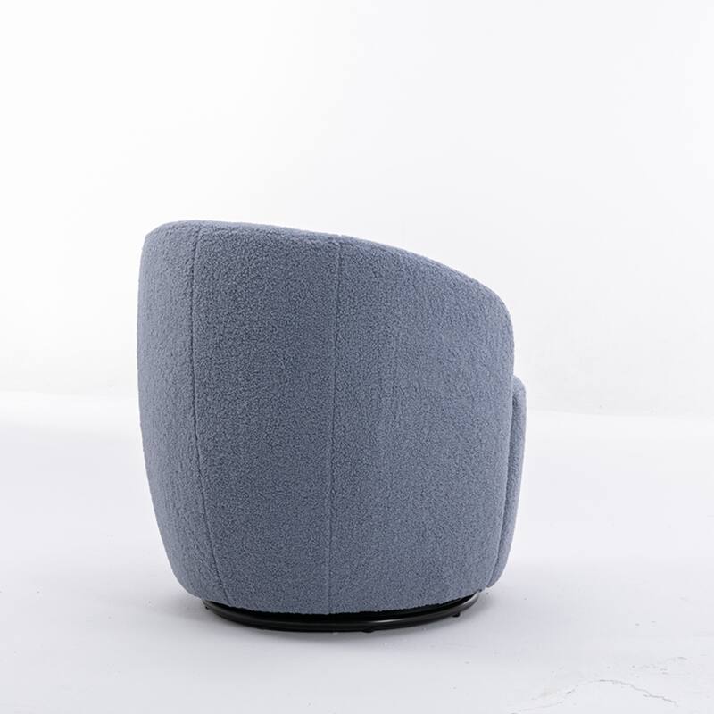 Teddy Fabric Swivel Accent Armchair Barrel Chair