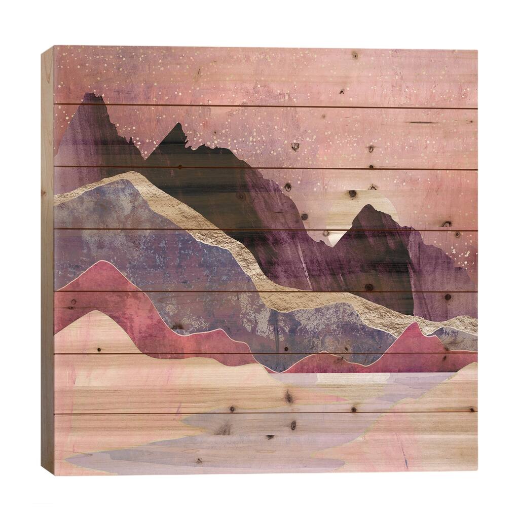 Blush Vista Print On Wood by SpaceFrog Designs - Multi-Color