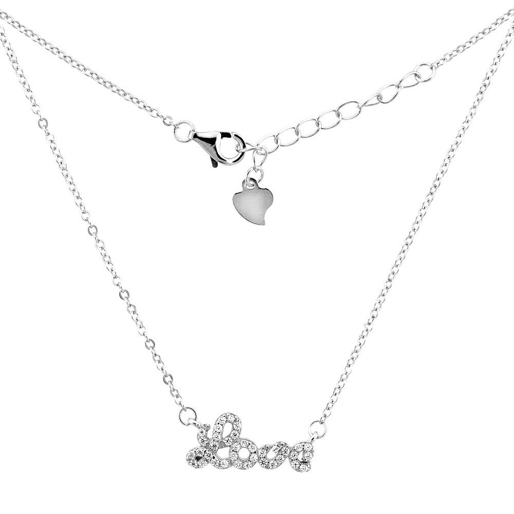 5/16 inch wide Sterling Silver Micro Pave Cubic Zirconia WAVE Necklace 5/16 inch wide Sterling Silver Micro Pave Cubic Zirconia WAVE Necklace