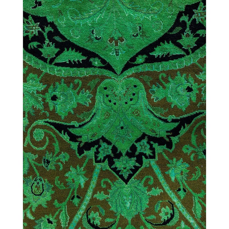 Contemporary Overdyed Wool Hand Knotted Area Rug - 10' 1" x 14' 4"