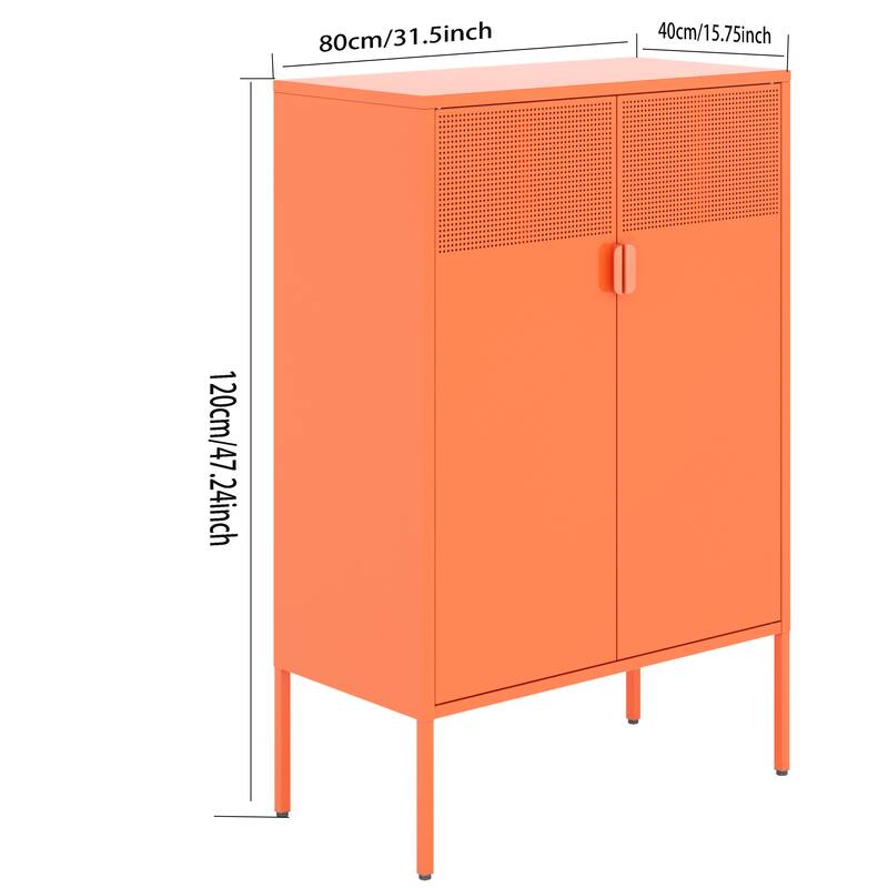 GDFStudio - Mason Sturdy Steel Locker with Adjustable Shelves and Versatile Storage Design