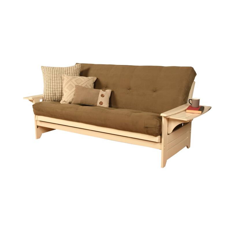 Copper Grove Dixie Futon Set in Antique White Wood with Innerspring Mattress
