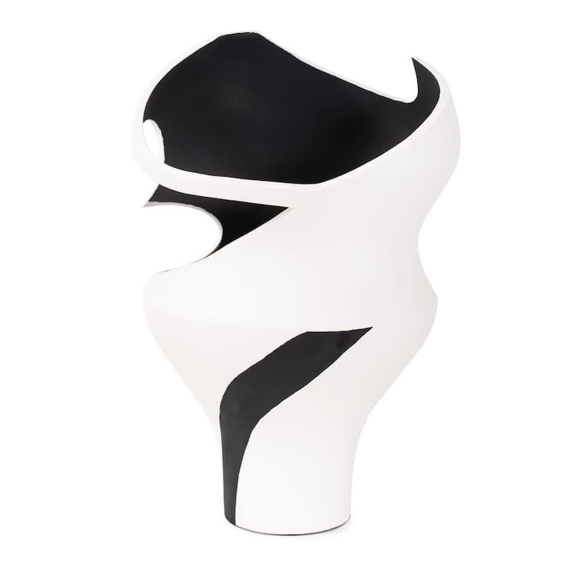 Rapsie Black and White Vase- Short