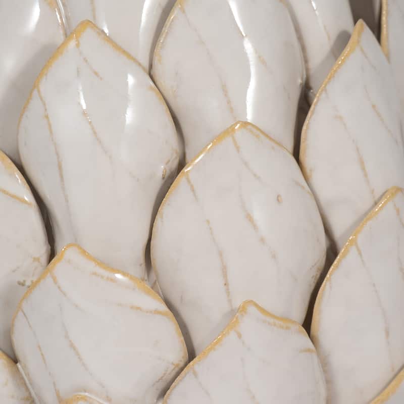 Sagebrook Home Ceramic 10" Ivory Artichoke Sculpture, Crafted from high-quality ceramic - 6" x 6" x 10"