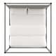 preview thumbnail 4 of 5, Solivita Chrome Metal Canopy Bed with Horizontal Panel Headboard by iNSPIRE Q Bold
