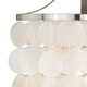 preview thumbnail 3 of 3, Elsa Satin Nickel Coastal Capiz Shell Pendant Ceiling Light - 10.5-in W x 18-in H x 10.5-in D
