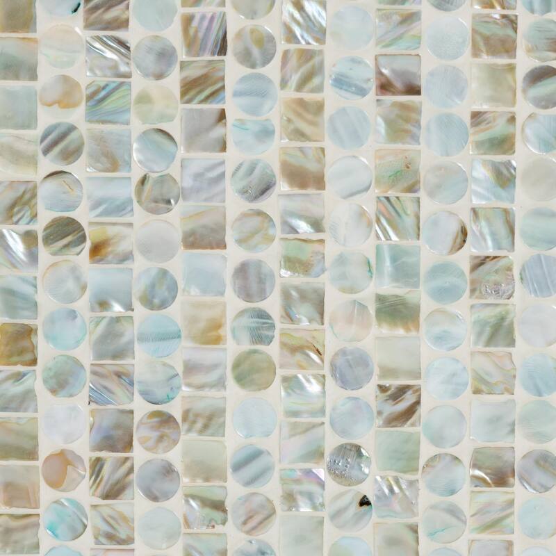 Quintus Modern Bohemian Multicolor Mother of Pearl and Gold Metal Storage Cabinet