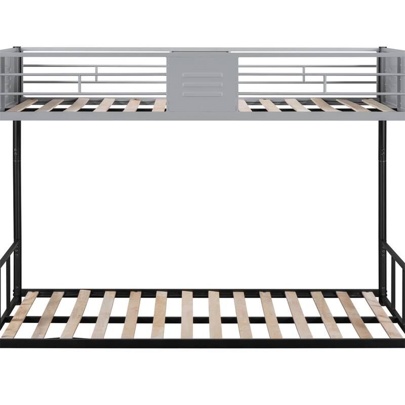 Metal Twin over Twin Bunk Bed with Vent Board, Noise Reduced