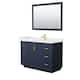 Option Dark Blue, Gold Trim, White Quartz Top