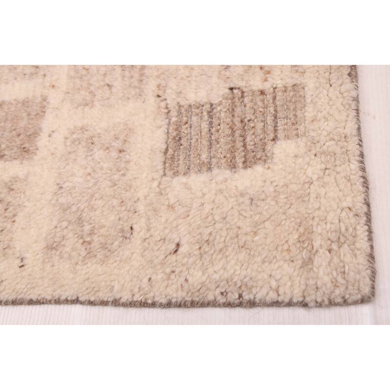 ECARPETGALLERY Hand-knotted Looma Ivory Wool Rug - 8'2 x 9'8