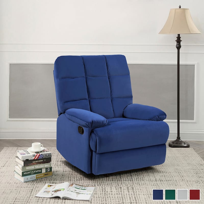 Adna Velvet Manual Reclining Chair