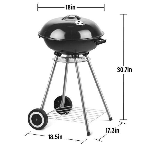 Ainfox Charcoal Grills 18.5undefined Portable BBQ Kettle
