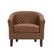preview thumbnail 9 of 90, Axia Barrel PU Leather Accent Chair with Nailhead Trim