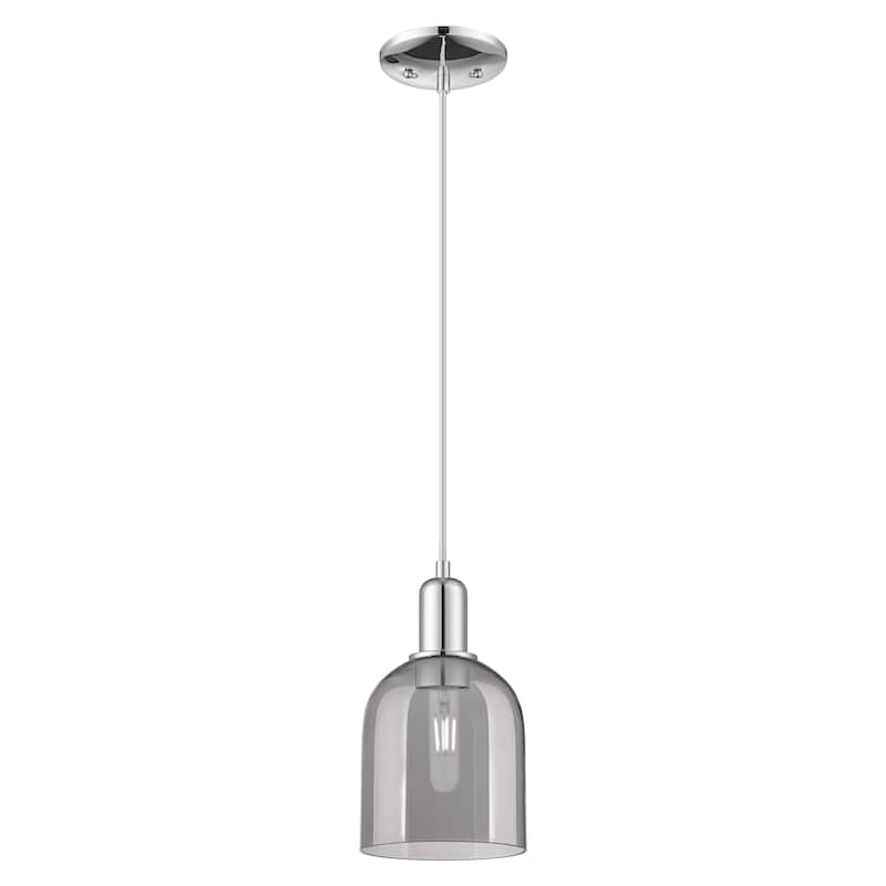 Innovations Lighting Endless Possibilities Arcadia - Bella - 1 Light 6" Cord Hung Mini Pendant - Polished Chrome/Light Smoke