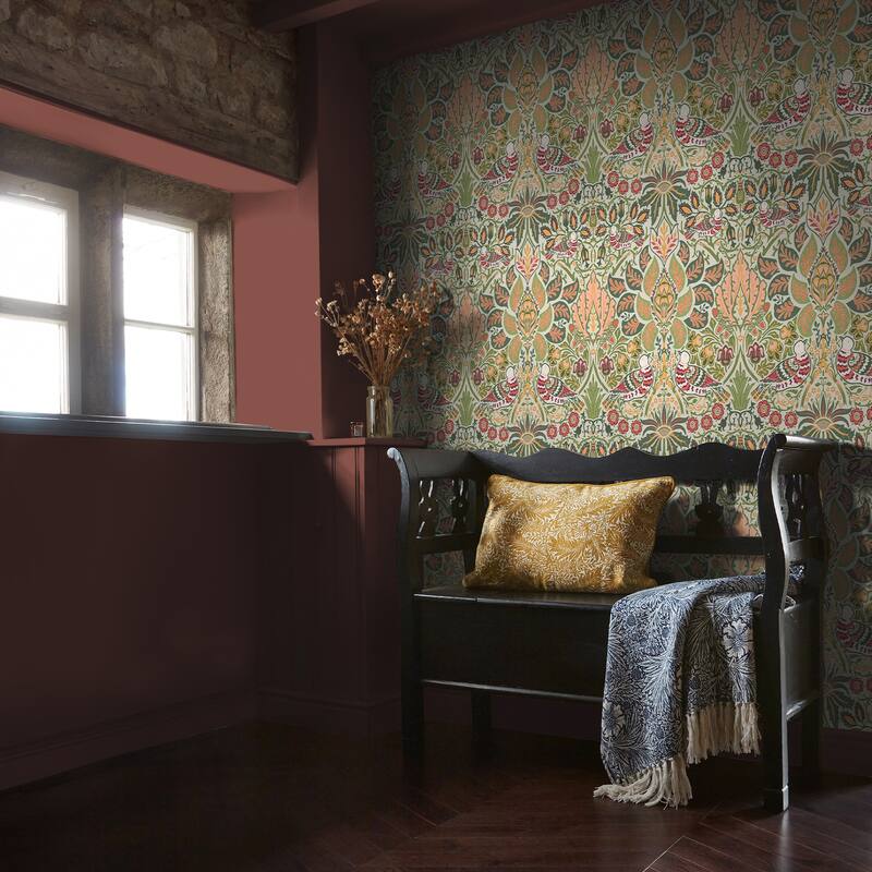 William Morris Dove & Rose Olive Wallpaper