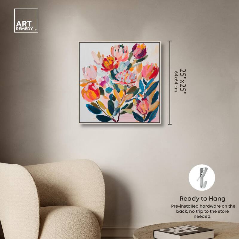 Contemporary Flora II Canvas by Art Remedy