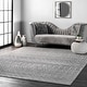 preview thumbnail 28 of 149, Brooklyn Rug Co Emmy Moroccan Trellis Area Rug 10' Square - Dark Grey