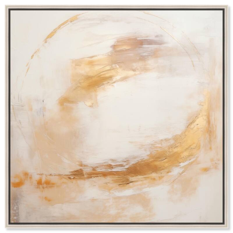 Golden Orb I Canvas by Art Remedy - Silver - 20" x 20"