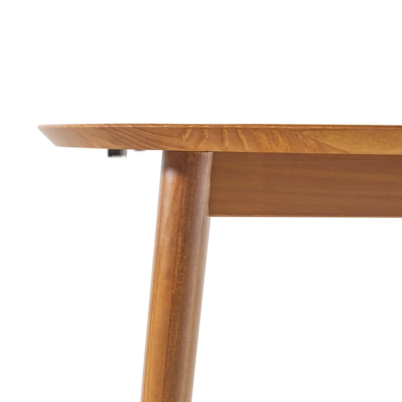 Mid-Century Damsel Extension Dining Table with Removable Leaf for Living Room, Caramel
