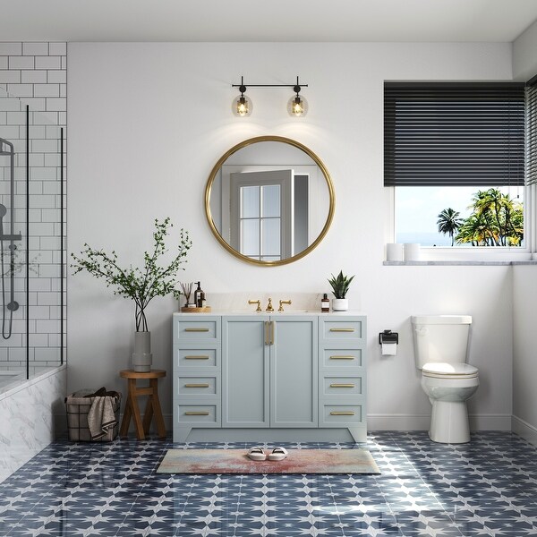 HOROW Rectangular Vitreous China Undermount Bathroom Sink