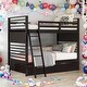 preview thumbnail 40 of 57, Twin over Twin Classic Wooden Bunk Bed with Two Drawers,Space-Efficient Multifunctional Bunk Bed With Storage Espresso