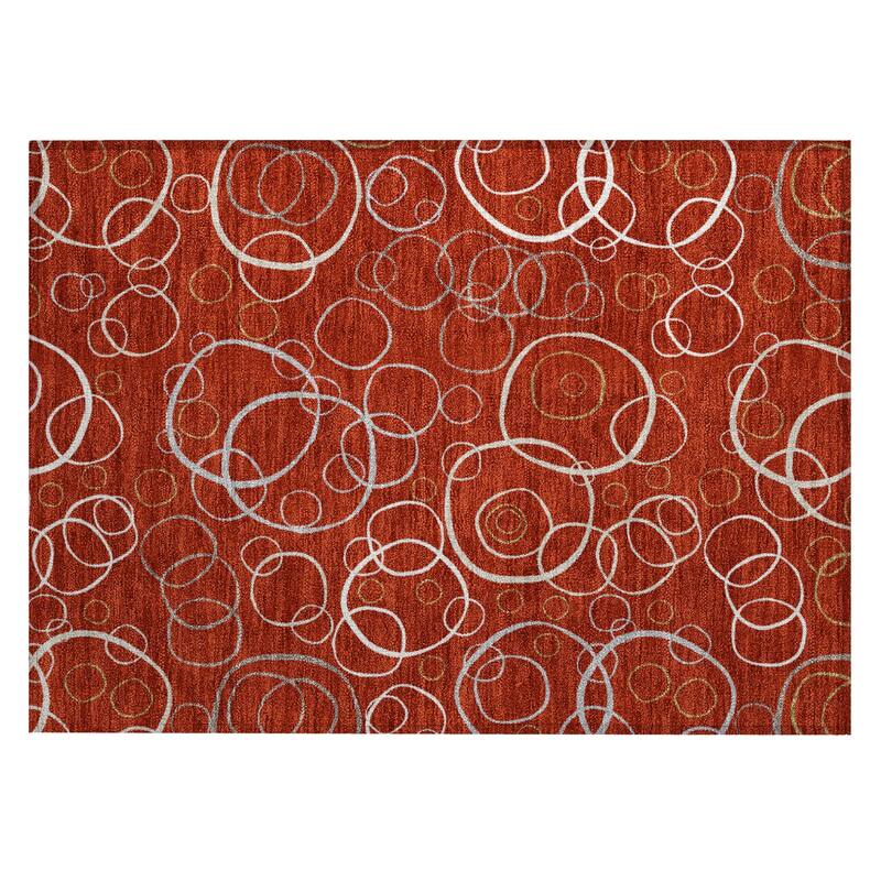 Machine Washable Indoor/ Outdoor Contemporary Nexus Chantille Rug