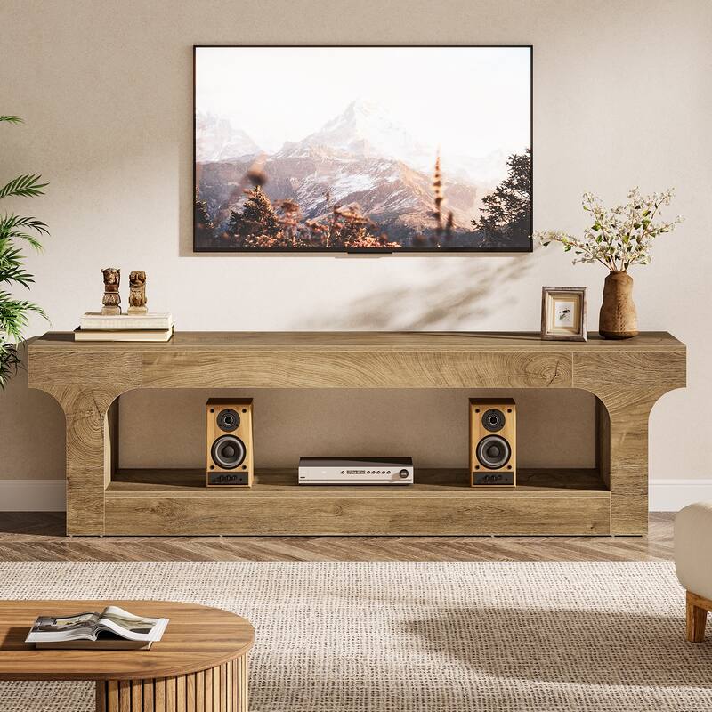 63" TV Stand for TVs Up to 70 Inches, Entertainment Center with Shelf