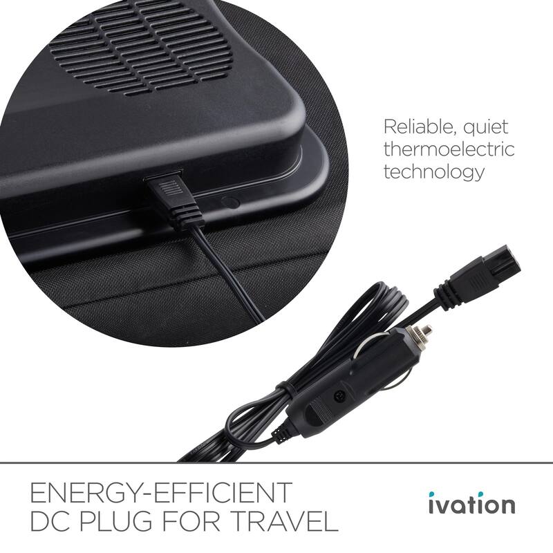 Ivation 18L Portable Thermoelectric Cooler Bag with 12V Power, Shoulder Strap