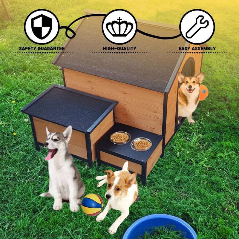 Wearable and Strong Dog House for Playground - Natural