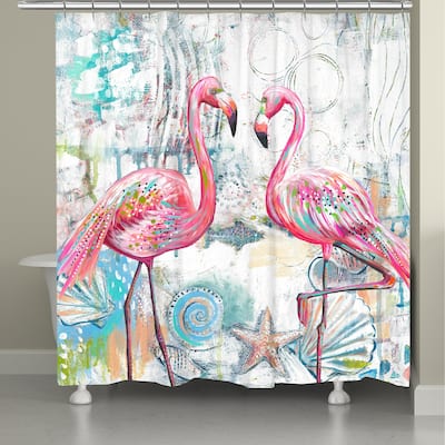Flamingos Of The Sea Shower Curtain