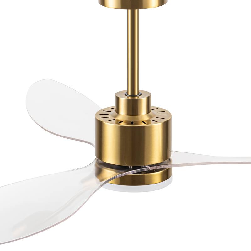 52 Inch LED Ceiling Fan with Lights Remote(3-Blade)