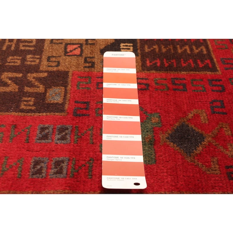 ECARPETGALLERY Hand-knotted Teimani Red Wool Rug - 3'8 x 6'4