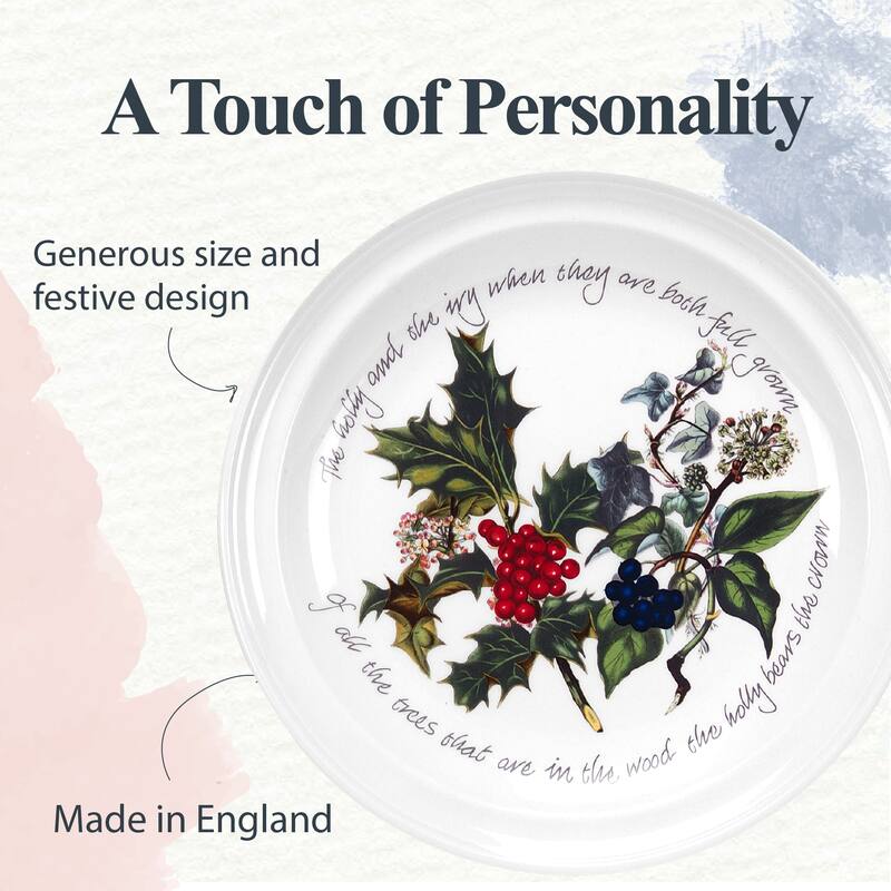 Portmeirion Christmas The Holly and Ivy Set of 6 Plates