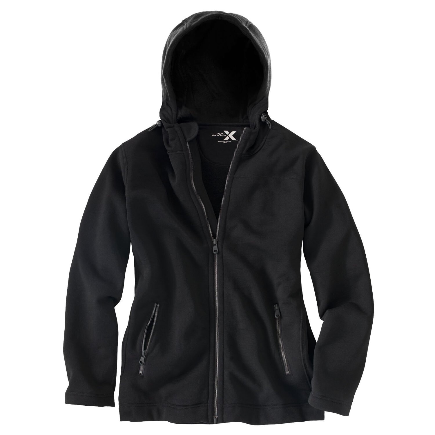 Shop Woolx Mens Grizzly Full Zip Merino Wool Hoodie For Extreme Black Size Small On Sale Overstock 30301104