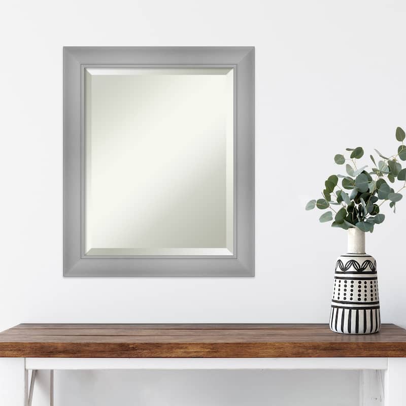 Beveled Wall Mirror - Flair Polished Nickel Frame