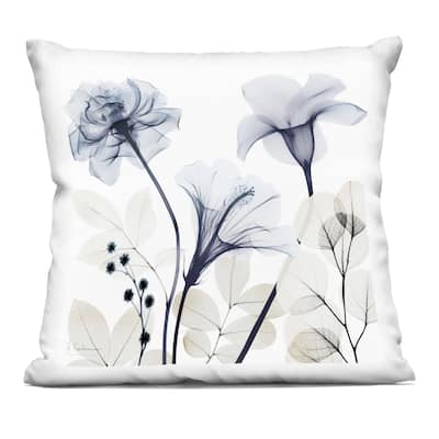 Stupell Serene Florals on White Decorative Printed Throw Pillow Design by Albert Koetsier