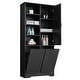 preview thumbnail 13 of 75, GDFStudio - Elijah Tall Bathroom Cabinet with Tilt-Out Laundry Hampers and Adjustable Shelves