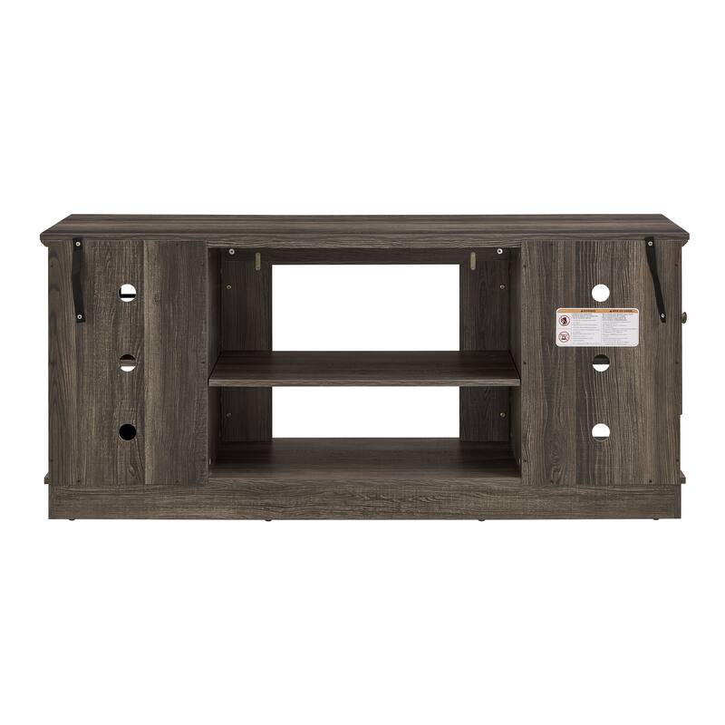 Classic TV Stand Entertainment Center for up to 65" TVs, Faux Stone Media Console Cabinet for Living Room