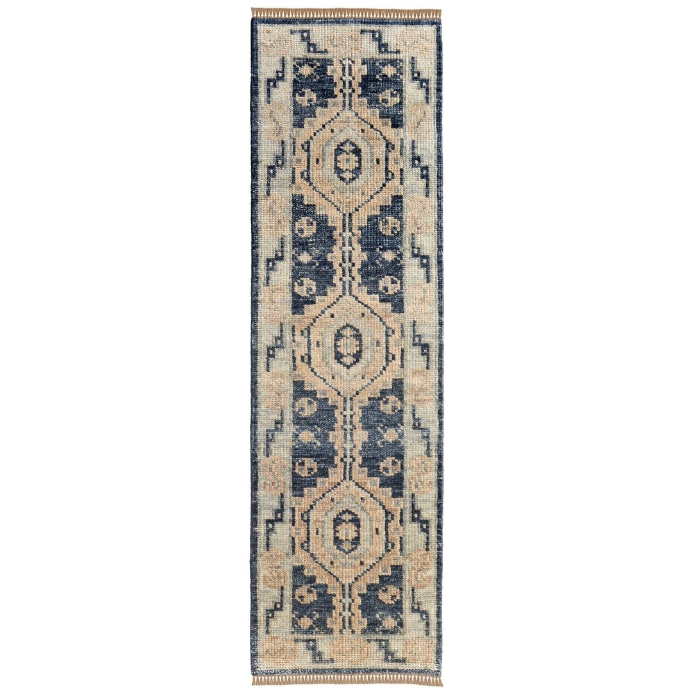 Grand Bazaar Foxboro Hand Knotted Diamond Traditional Area Rug