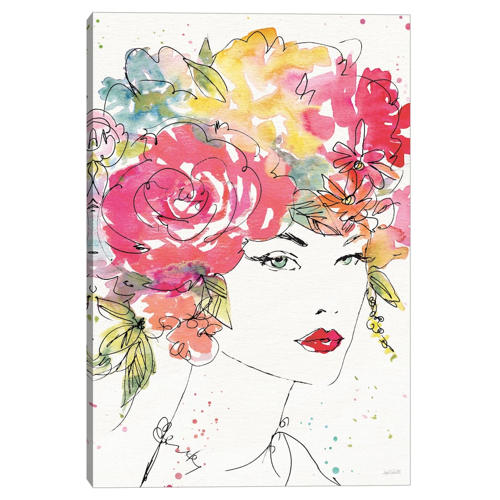 Floral Figures I by Anne Tavoletti Canvas Art Print