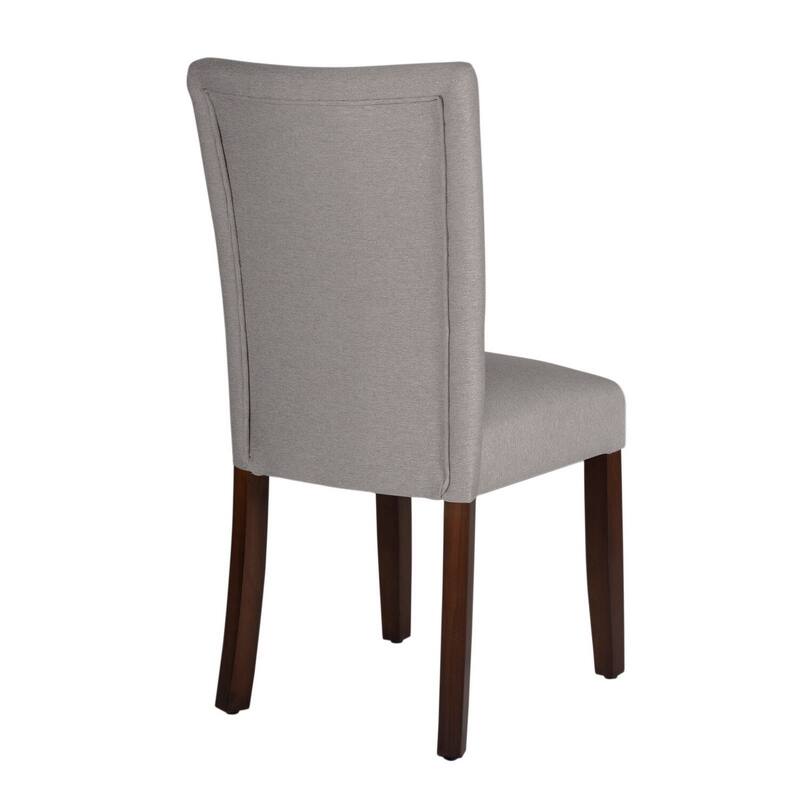Brown/Gray Fabric Upholstered Metal Frame Dining Chair, Sturdy Dining Chair for Dining Rooms - 22.75