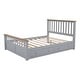 preview thumbnail 7 of 7, Queen Size Wood Platform Bed with Two Drawers and Wooden Slat Support,Gray+Natrual