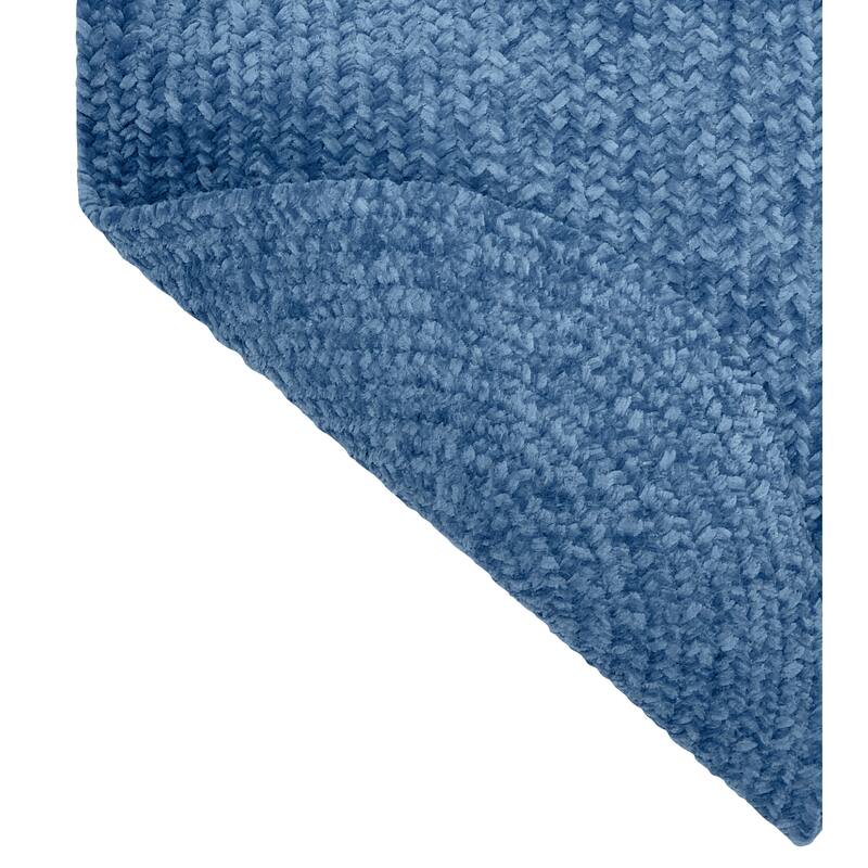 Better Trends Chenille Tweed & Solid Braid 100% Polyester Stain Resistant, Double Sided Reversible Indoor Area Rug