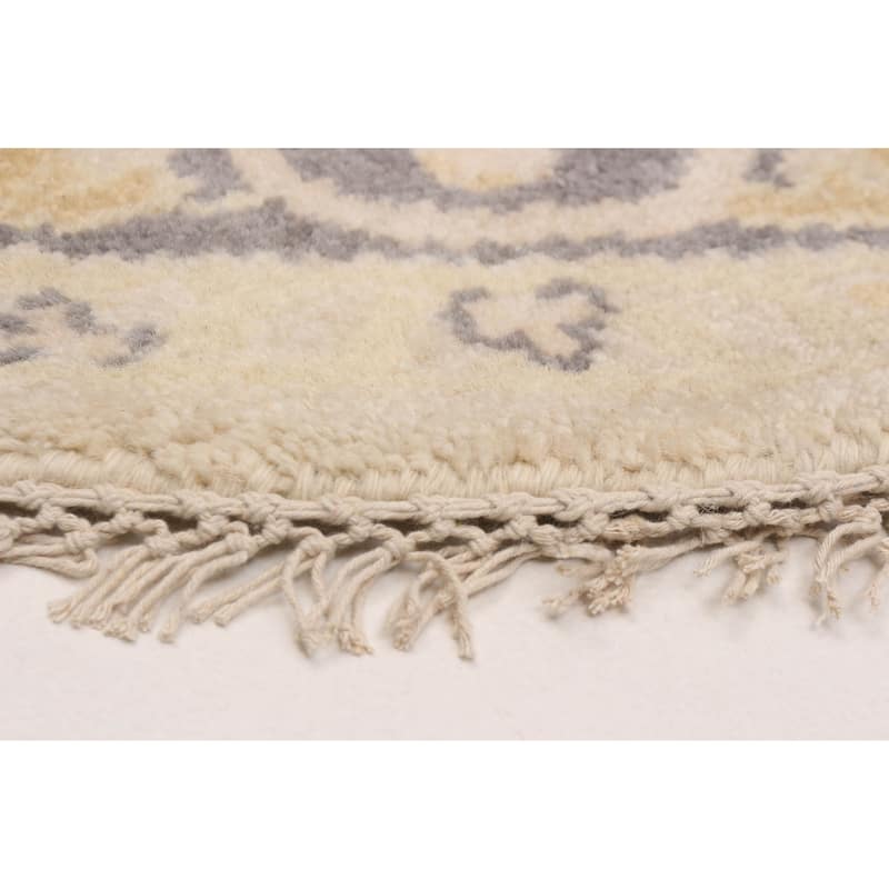 ECARPETGALLERY Hand-knotted Royal Oushak Light Khaki Wool Rug - 5'10 x 5'10