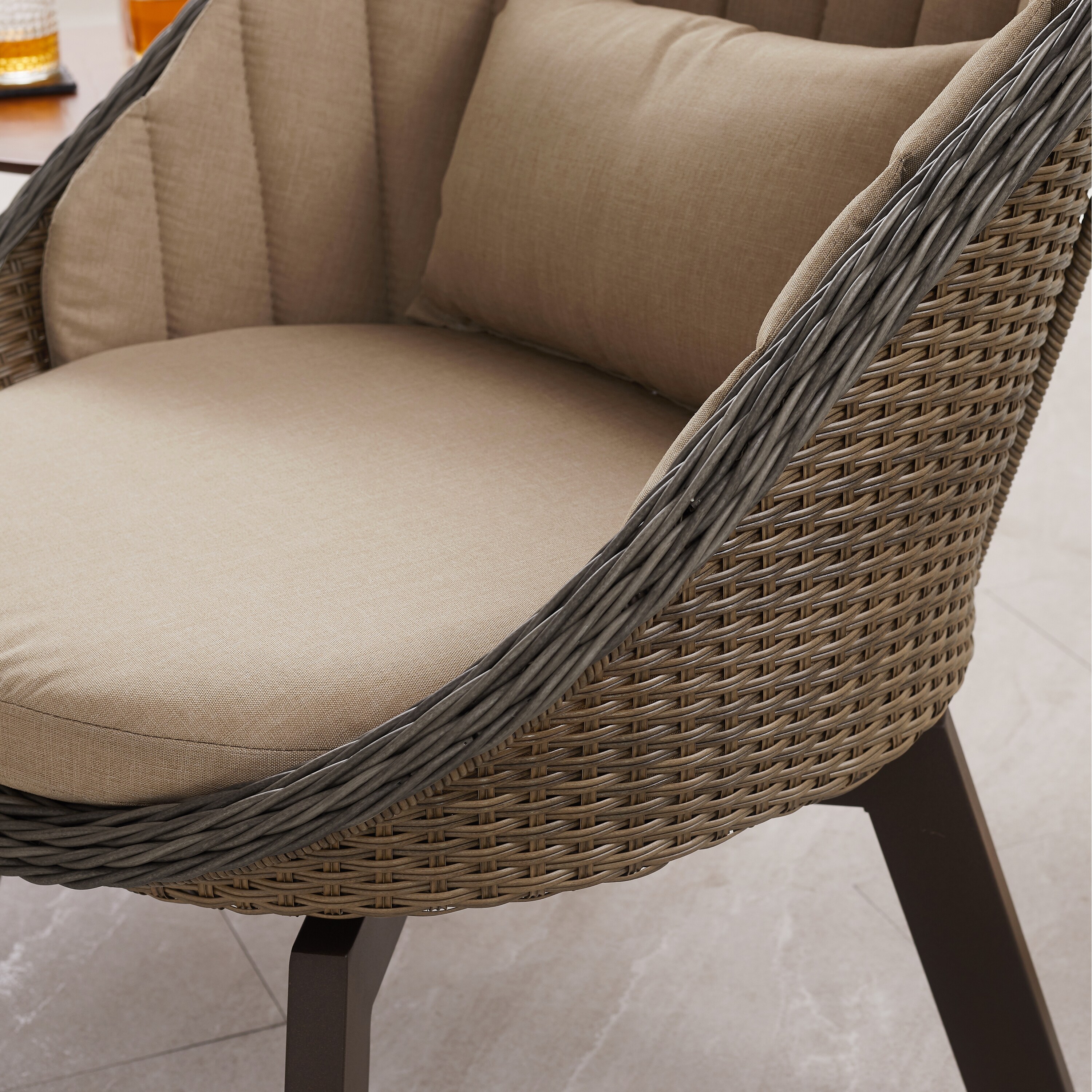 Art Leon Outdoor Wicker Swivel Barrel Chair With Cushion Set Of 2 Overstock 31993931