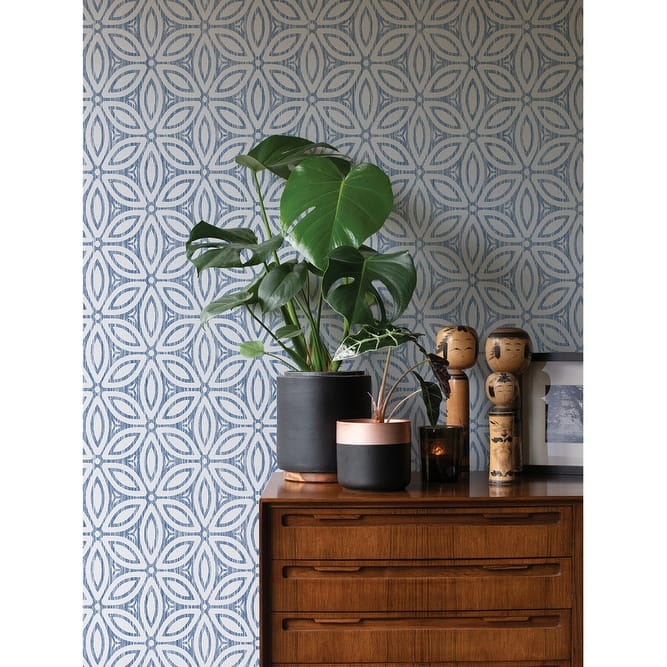 NuWallpaper Blue Hepatica Petal Peel & Stick String Wallpaper - 216in x 20.5in x 0.025in