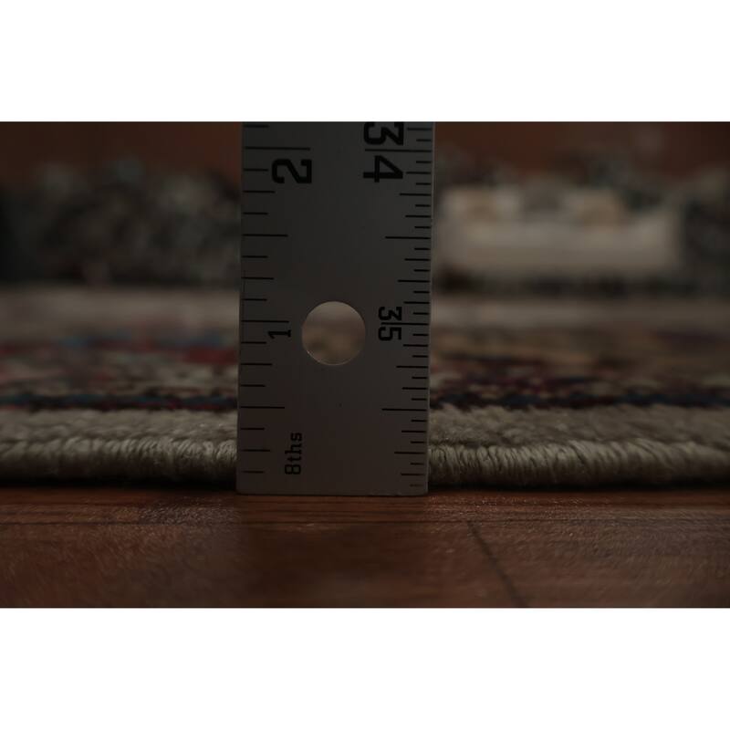 Hand Knotted Oriental 100% Wool Carpet Traditional Floral Beige & Ivories Tabriz Area Rug - 11' 2'' X 8' 4''