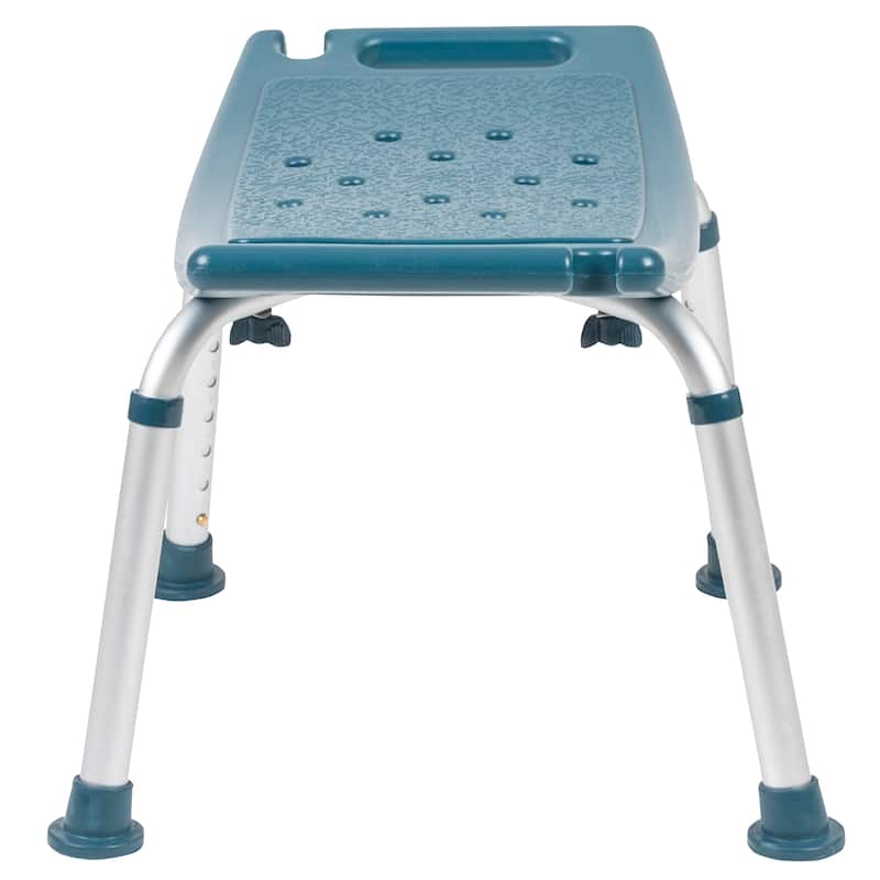 Tool-Free 300 Lb. Capacity, Adjustable Bath & Shower Chair w/Non-slip Feet - 17"D x 19"W x 14.5" - 21.5"H