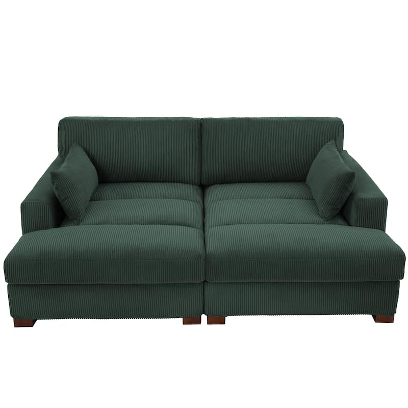 Navaeh Corduroy Modular Sectional Sofa Large Couch Sleeper Chaise